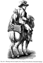 Hunting with the Leopard, from a Stamp of Jean Stradan (Sixteenth Century).