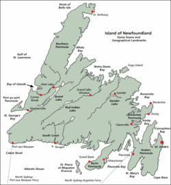 Map of Newfoundland